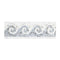 Oriental White Wave Border w/ Blue-Gray Dots 3 7/8x12"